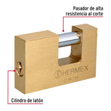 CANDADO ANTIPALANCA 75MM CUERPO DE LATON HERMEX BASIC MCA TRUPER *** OFRECER L20C75EB ***