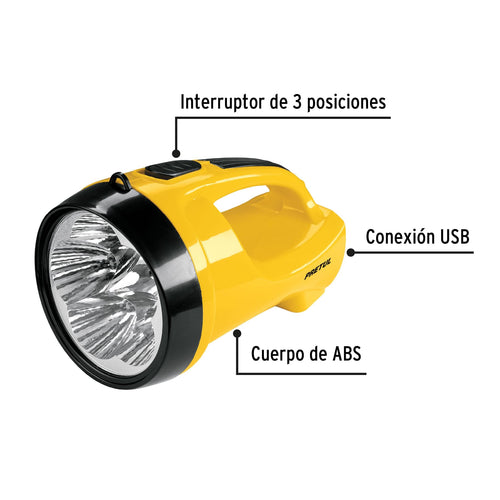 LAMPARA REFLECTORA PLASTICA 200LM 5 LEDS ALTA INTENSIDAD LIRE-145P TRUPER
