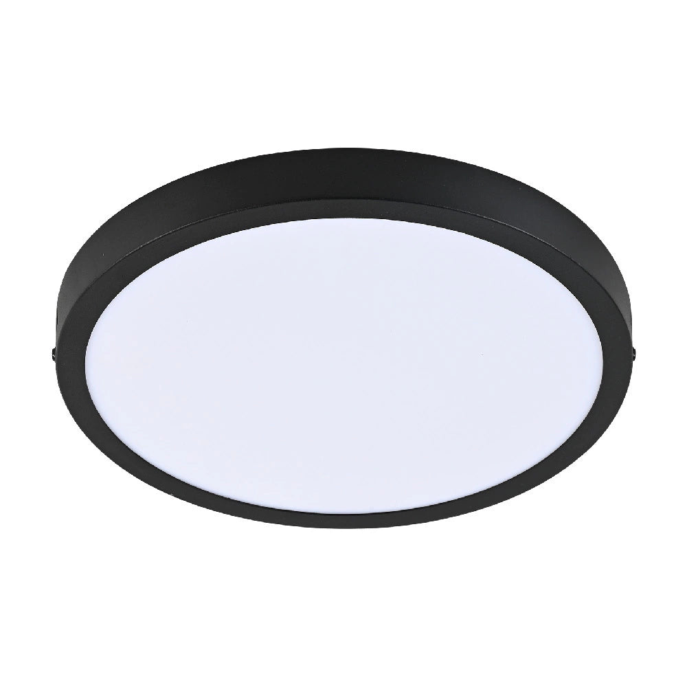 LUM LED SOBREPONER REDONDO 24W 6500K 100-240V NEGRO