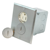 PLACA P/PISO C/CONTACTO DUPLEX 2P-3H 20A/125V. SATIN 25249-TFN LEVITON