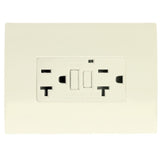 CONTACTO DUPLEX ESTEVEZ STATUS GFCI BLANCO CON PLACA BLANCO MARFIL