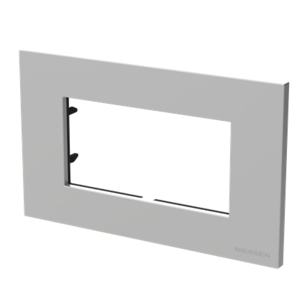 PLACA TERMOESTABLE PLATINO 4 MOD. STATUS METALIZADO NIESSEN ***HAE2025***