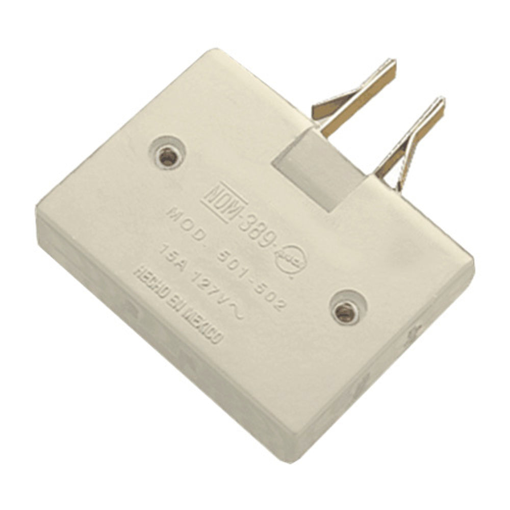 RECEPTACULO TRIPLE CON CLAVIJA MOVIL WD0502 CON BISAGRA EN ABS MARFIL ROYER