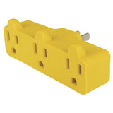 MULTICONTACTO TRIPLE USO RUDO AMARILLO 125V 15A 60HZ POTENCIA 1875W POLARIZADO