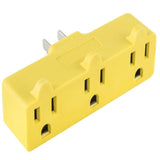 MULTICONTACTO TRIPLE USO RUDO AMARILLO 125V 15A 60HZ POTENCIA 1875W POLARIZADO