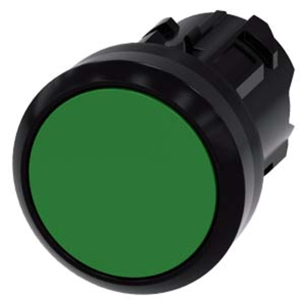 PULSADOR REDONDO PLASTICO COLOR VERDE 22MM
