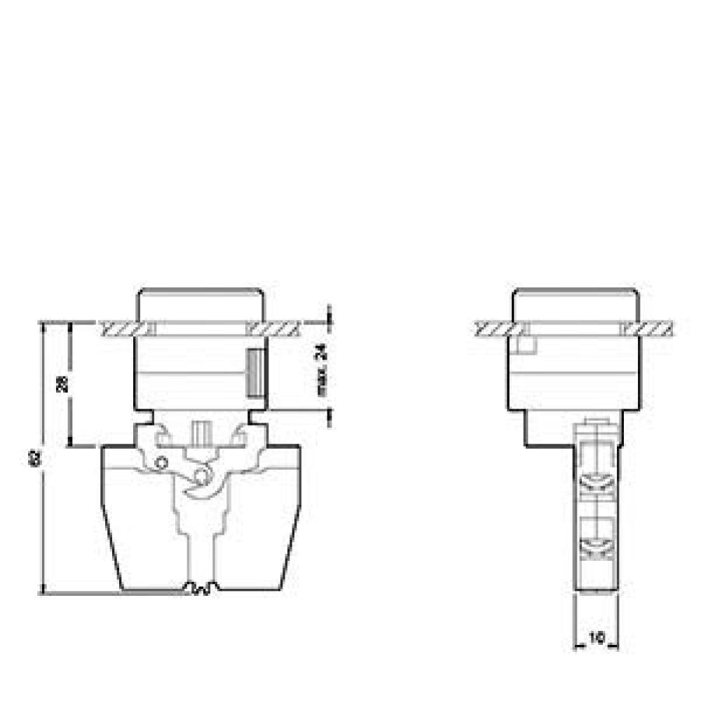 BOTON PULSADOR BLANCO 1NA+1NC 3SB36010AA61