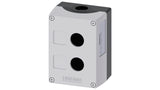 CAJA BOTONERA SIEMENS DE MANDO 22MM DE PLASTICO GRIS 2 PERFORACIONES 3SU18020AA000AB1