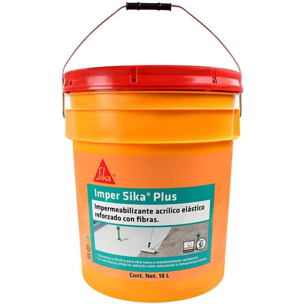 IMPERSIKA PLUS BLANCO FIBRATADO 5 AÑOS CUBETA 18 LITROS