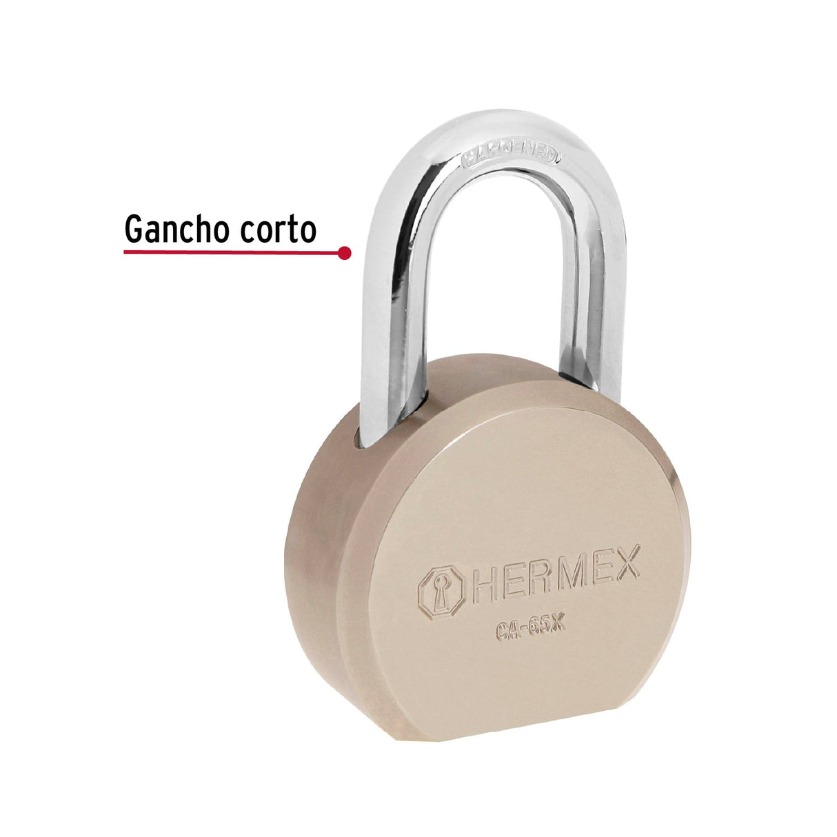 CANDADO ACERO REDONDO 65MM TETRA MCA TRUPER HERMEX *** OFRECER L22S65EACB ***