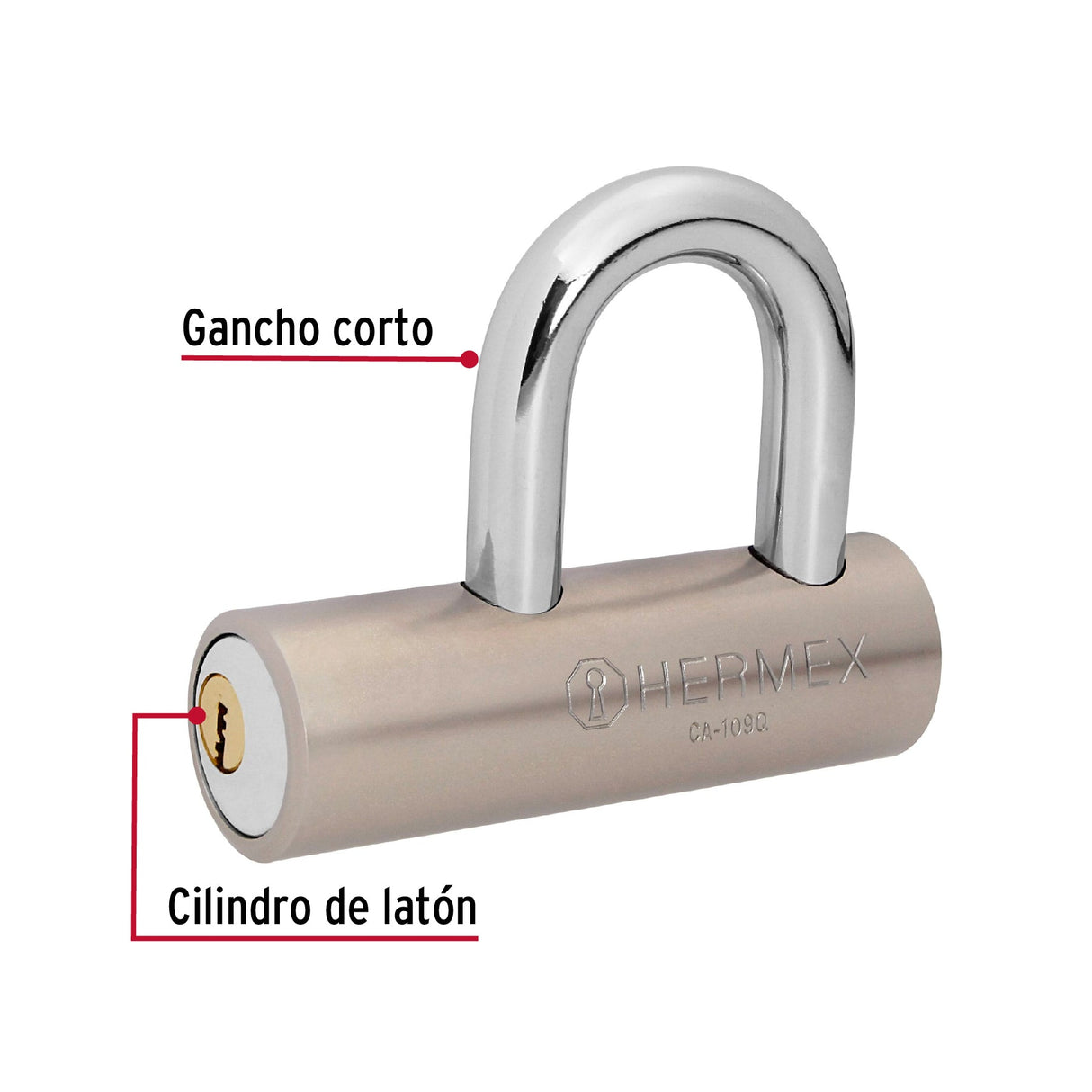 CANDADO MAXIMA SEGURIDAD 43365 HERMEX