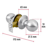 CERRADURA POMO CROMO MATE ESFERA ENTRADA MCA TRUPER HERMEX
