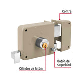 CERRADURA DE SOBREPONER DERECHA HERMEX *** SIMILAR 43576 O 43578 ***