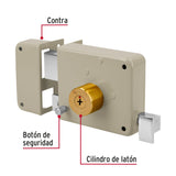 CERRADURA DE SOBREPONER CLASICA INSTALA-FACIL TETRA IZQ. CS-85I HERMEX *** SIMILAR 43573 ***