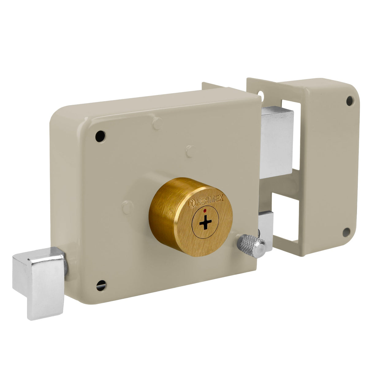 CERRADURA DE SOBREPONER CLASICA INSTALA-FACIL TETRA DERECHA MCA TRUPER HERMEX *** SIMILAR 43576 ***