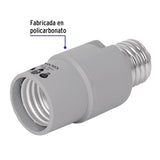 PORTALAMPARA CON SENSOR DE LUZ 150W. 120V. BLANCO E26/E27 POBA-21 46534 TRUPER