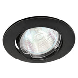 LUMINARIO REDONDO EMPOTRABLE 50W. DIRIGIBLE NEGRO LED O HALOGENO EMP-104S 46617 TRUPER *** OFRECER YD-330/N ***