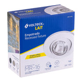 LUMINARIO REDONDO EMPOTRADO 50W. BLANCO LED O HALOGENO EMP-106S 46623 TRUPER *** OFRECER YD-345/B ***