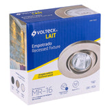 LUMINARIO REDONDO EMPOTRADO 50W. SATIN LED O HALOGENO EMP-108S 46625 TRUPER