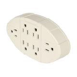MULTICONTACTO PARED 2P+T 6 ENTRADAS OVALADO 15A MUL-610 46806 TRUPER