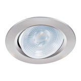 LUMINARIO REDONDO EMPOTRABLE 5W/120-240V. LED SPOT DIRIGIBLE CROMO MATE EMP-105L 46946 TRUPER