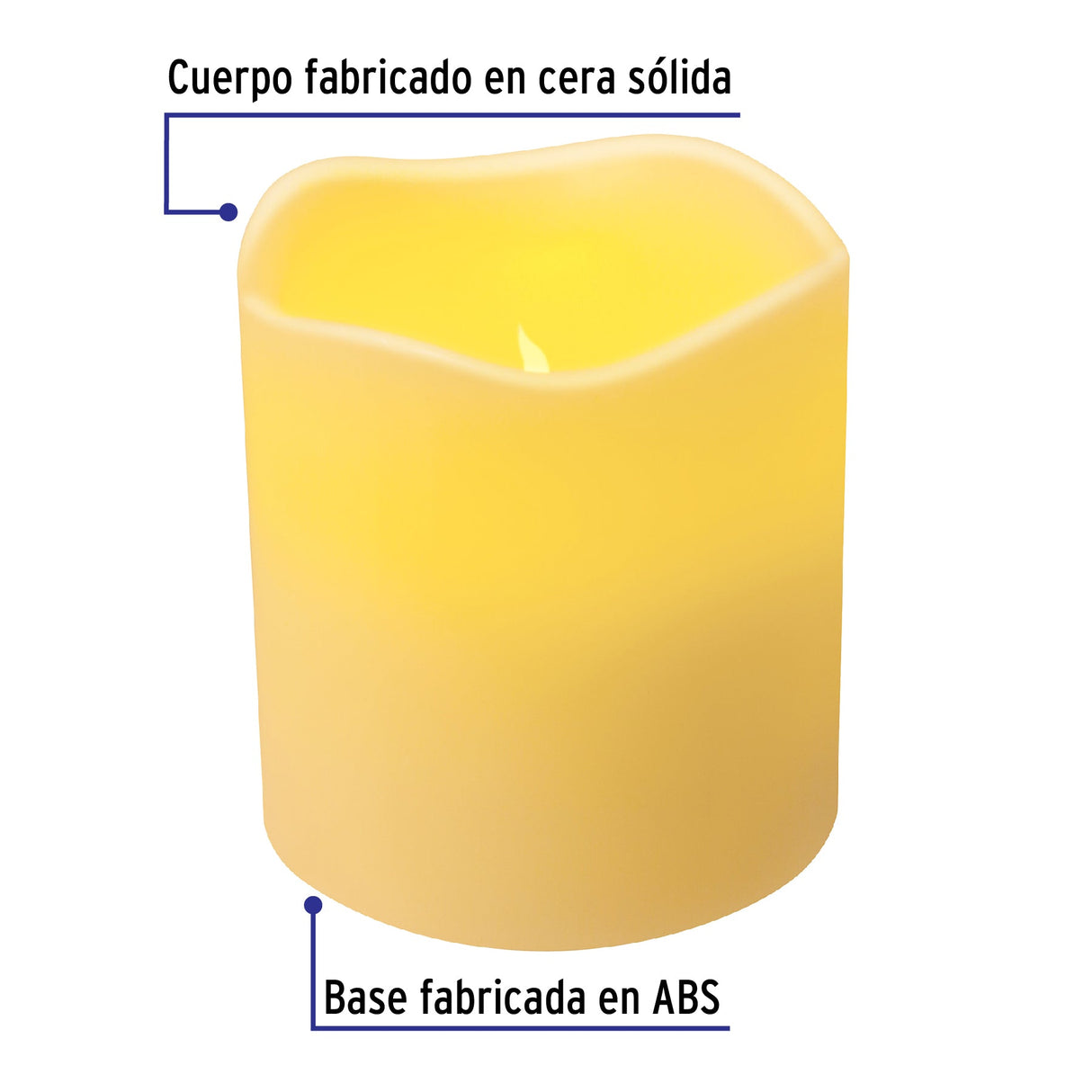 VELA DE LED CON SENSOR INCLUYE 2 PILAS AA VELA-2AA 48411 TRUPER