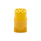 CONECTOR VINIL AMARILLO 2P-3H+T 15A/125V. 4887-BOX  *** OFRECER HBL5969VY O 46120 O LEV722 ***