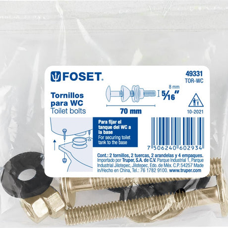 TORNILLOS PARA WC MCA TRUPER FOSET