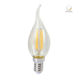 FOCO VELA C35 LED FILAMENTO 4.5 W LUZ CALIDA SUAVE BASE E14 NO ATENUABLE 4DFFE14LEDF27V