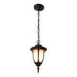 LAMPARA EXTERIOR COLGANTE/TECHO  OXIDO 1 LUZ E27 60W