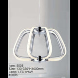 LUM COLGANTE  DE LED 8X6W 4000K CON FIGURA TIPO PIRAMIDAL IIDSA