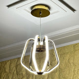 LUM COLGANTE  DE LED 8X6W 4000K CON FIGURA TIPO PIRAMIDAL IIDSA