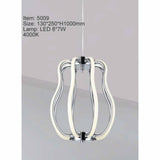 LUM COLGANTE DE LED 8X7W 4000K CON FIGURA ESTILO CURVEADO IIDSA