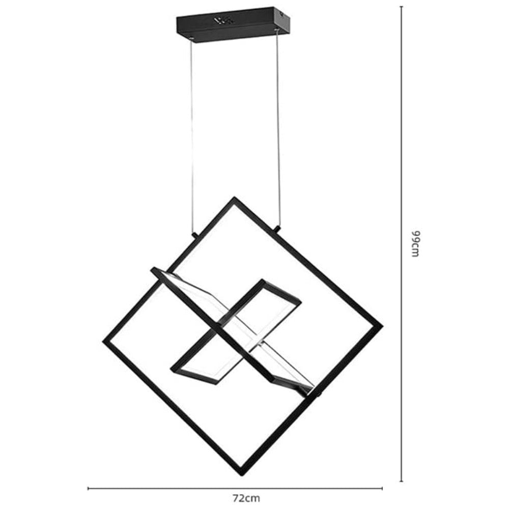 LUMINARIA LED COLGANTE ABATIBLE 70 CM NEGRO 45 W VERSA