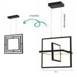 LUMINARIA LED COLGANTE ABATIBLE 50 CM NEGRO 45 W VERSA