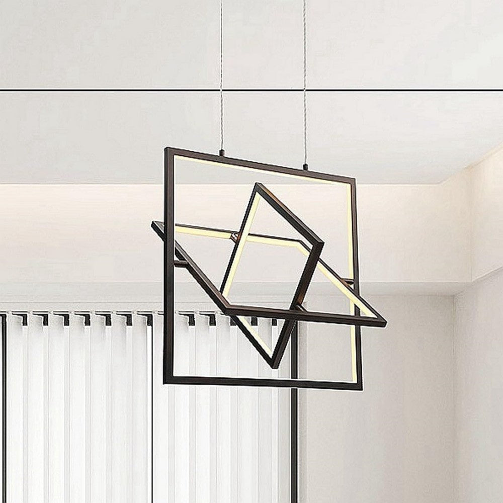 LUMINARIA LED COLGANTE ABATIBLE 50 CM NEGRO 45 W VERSA