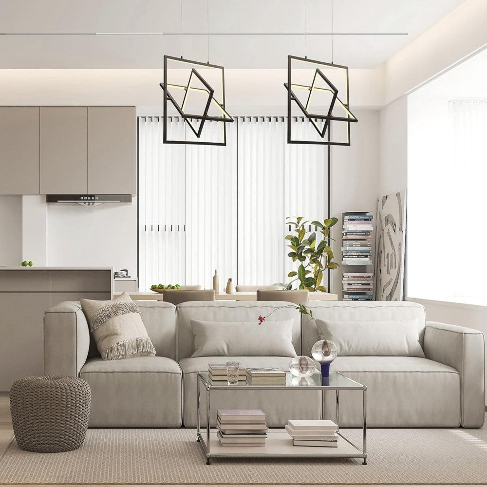 LUMINARIA LED COLGANTE ABATIBLE 50 CM NEGRO 45 W VERSA