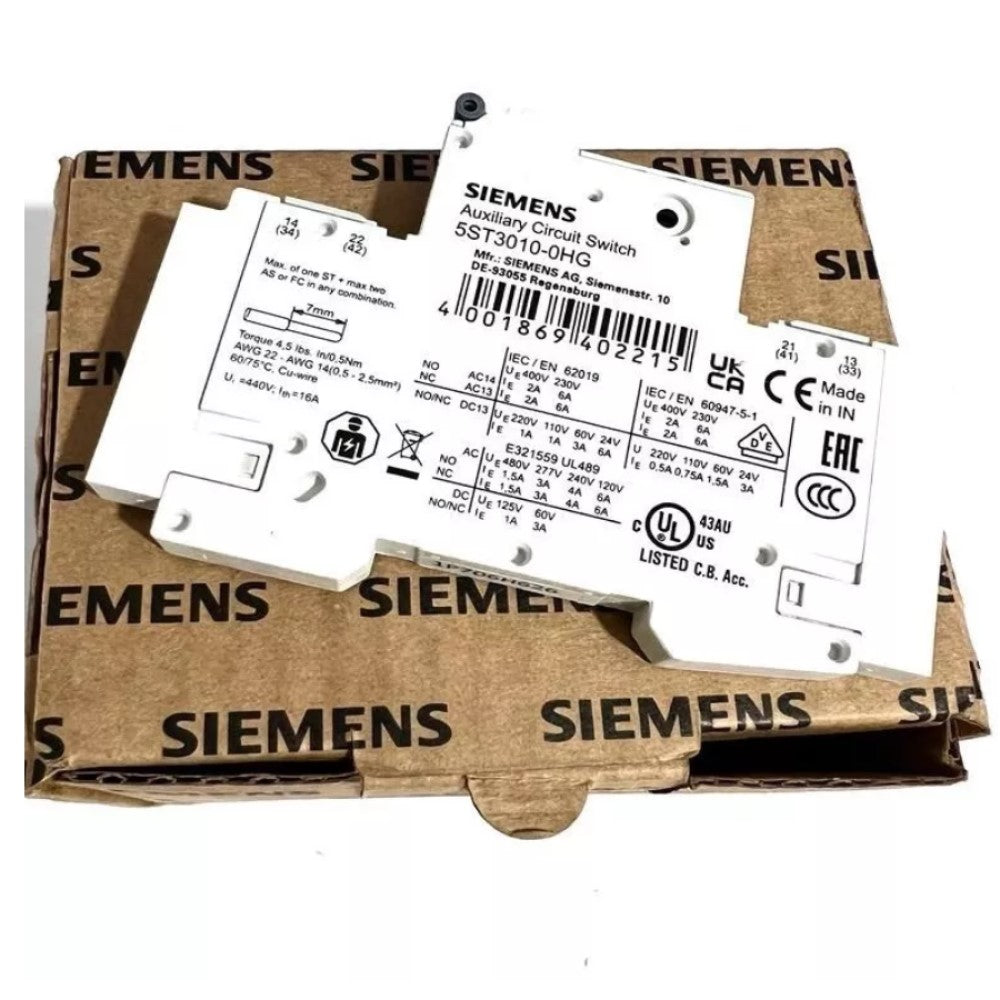 CONTACTOS AUXILIARES 1NO+1NC P/INT. 5SY6-5SP4 5ST3010 SIEMENS
