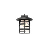 LINTERNA DE PARED LANSING 1 LUZ 14" NEGRA SATCO