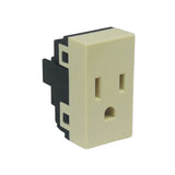 TOMACORRIENTE 15A. C/TIERRA 125-250V 2P-3H MARFIL MODULOS LEVITON X13-TOMAT-PCM