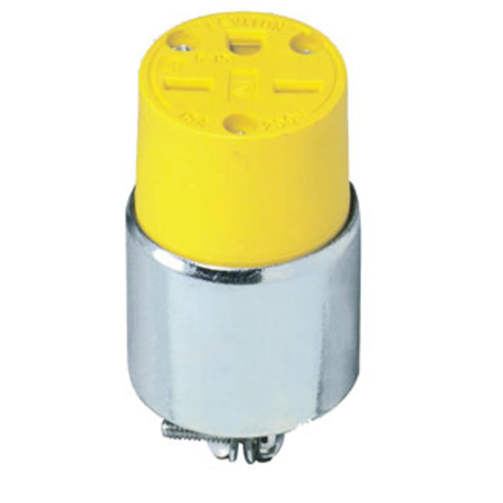 CONTACTO VINIL BLINDADO 15A/250V. 2P-3H AMARILLO 615CA-000 HOJA RECTA NEMA 6-15R LEVITON *** OFRCER  46114***