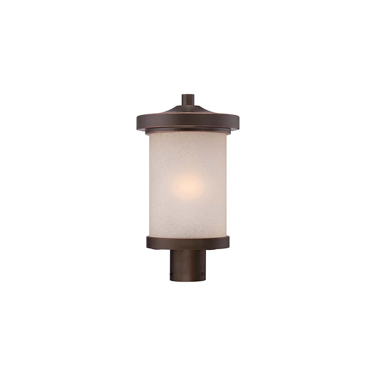 POSTE EXTERIOR DIEGO LED 60W 3000K VIDRIO AMBAR BRONDE CAOBA SATCO