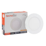 LÁMPARA DE INTERIOR EMPOTRABLE BUCARAMANGA VI TECNOLITE NO ATENUABLE 6W LED INTEGRADO LUZ SUAVE CÁLIDA