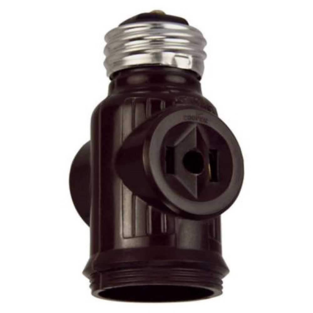 ADAPTADOR P/1 SOCKET Y 2 CONTACTOS CAFE 660W/125V. 715B-BOX