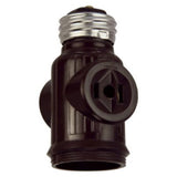 ADAPTADOR P/1 SOCKET Y 2 CONTACTOS CAFE 660W/125V. 715B-BOX