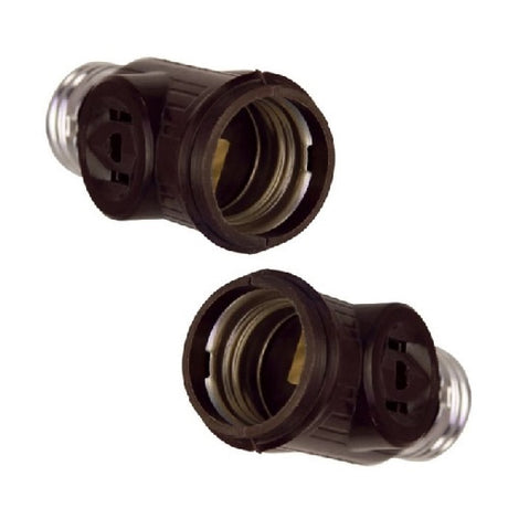 ADAPTADOR P/1 SOCKET Y 2 CONTACTOS CAFE 660W/125V. 715B-BOX