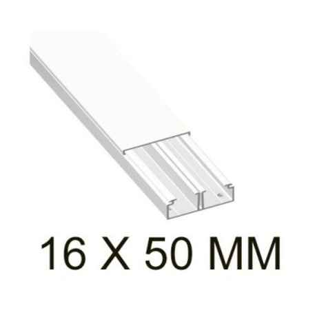 CANALETA 16X50MM 2 VIAS *** TRAMO DE 2 MTS. ***