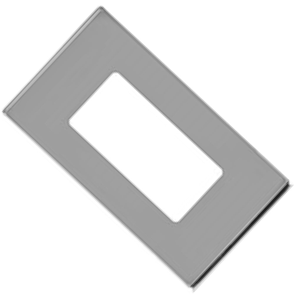 PLACA DECORA PLUS 1 MODULO COLOR GRIS MCA LEVITON