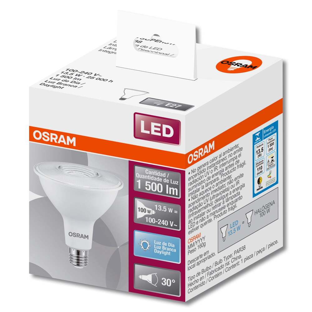 LAMP LED PAR38 13.5W 6500K 1500LM 100-240V E27 LEDVANCE