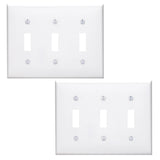 PLACA NYLON P/3 APAGADORES DE PALANCA COLOR BLANCO